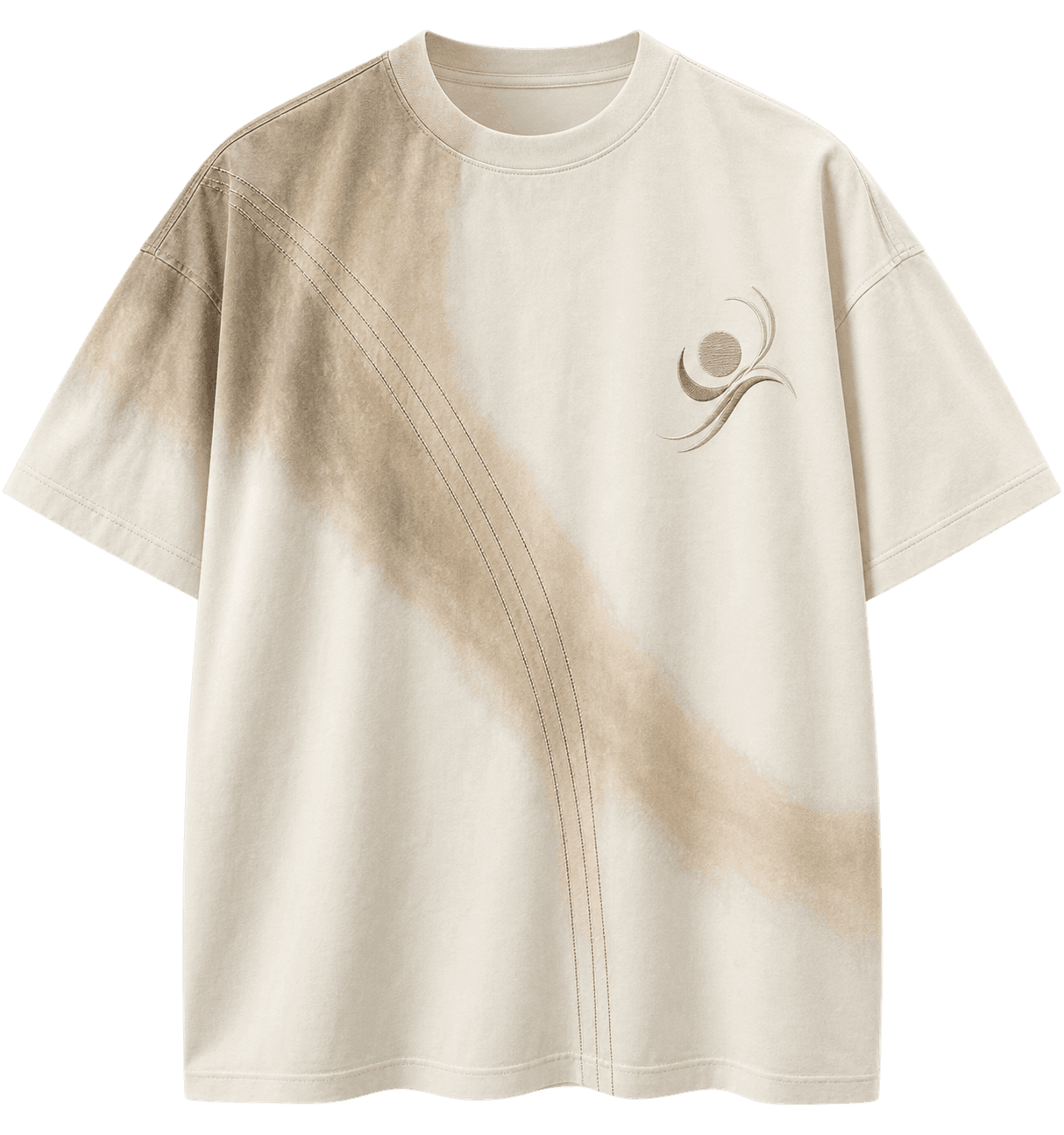 The Melwick premium cream oversized heavyweight T-shirt
