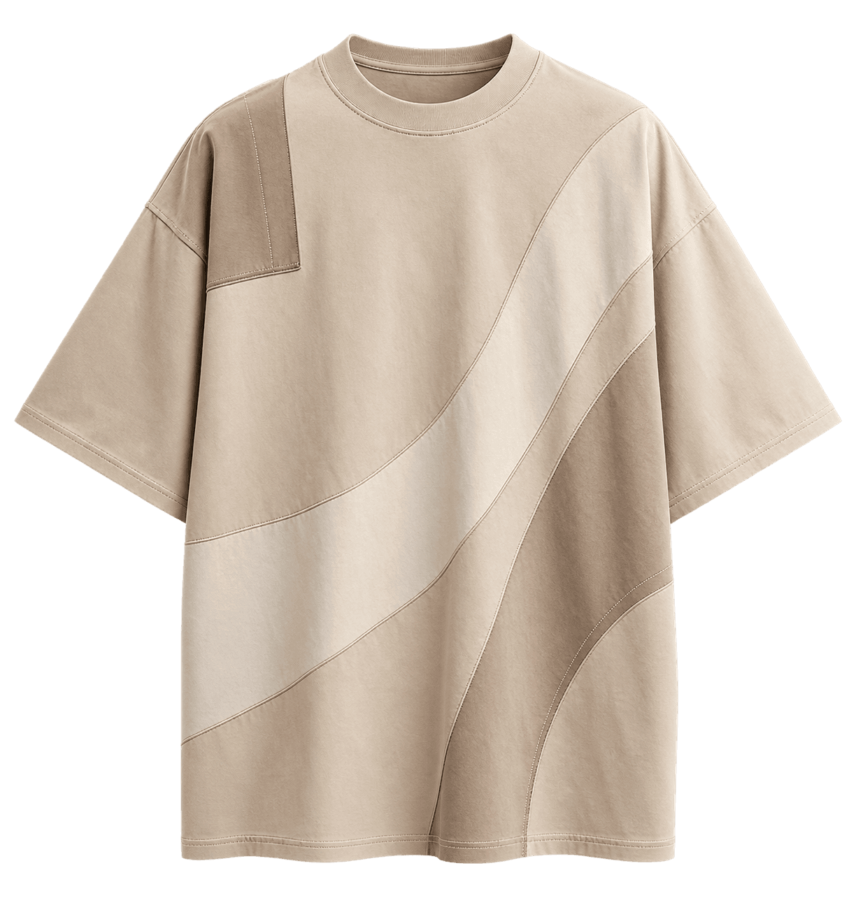 The Melwick premium sand oversized heavyweight T-shirt